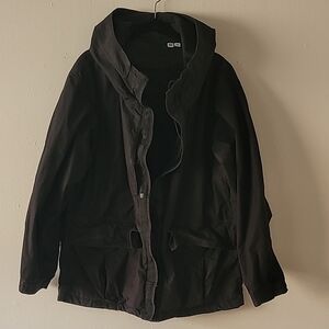 Uniqlo Hooded‎ Jacket. Black. Size Small.